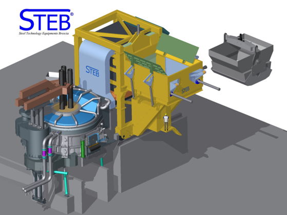AFC scrap pre-heating system — 3D view